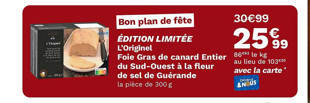 l'originel foie gras de canard entier du sud-ouest à la fleur de sel de guérande