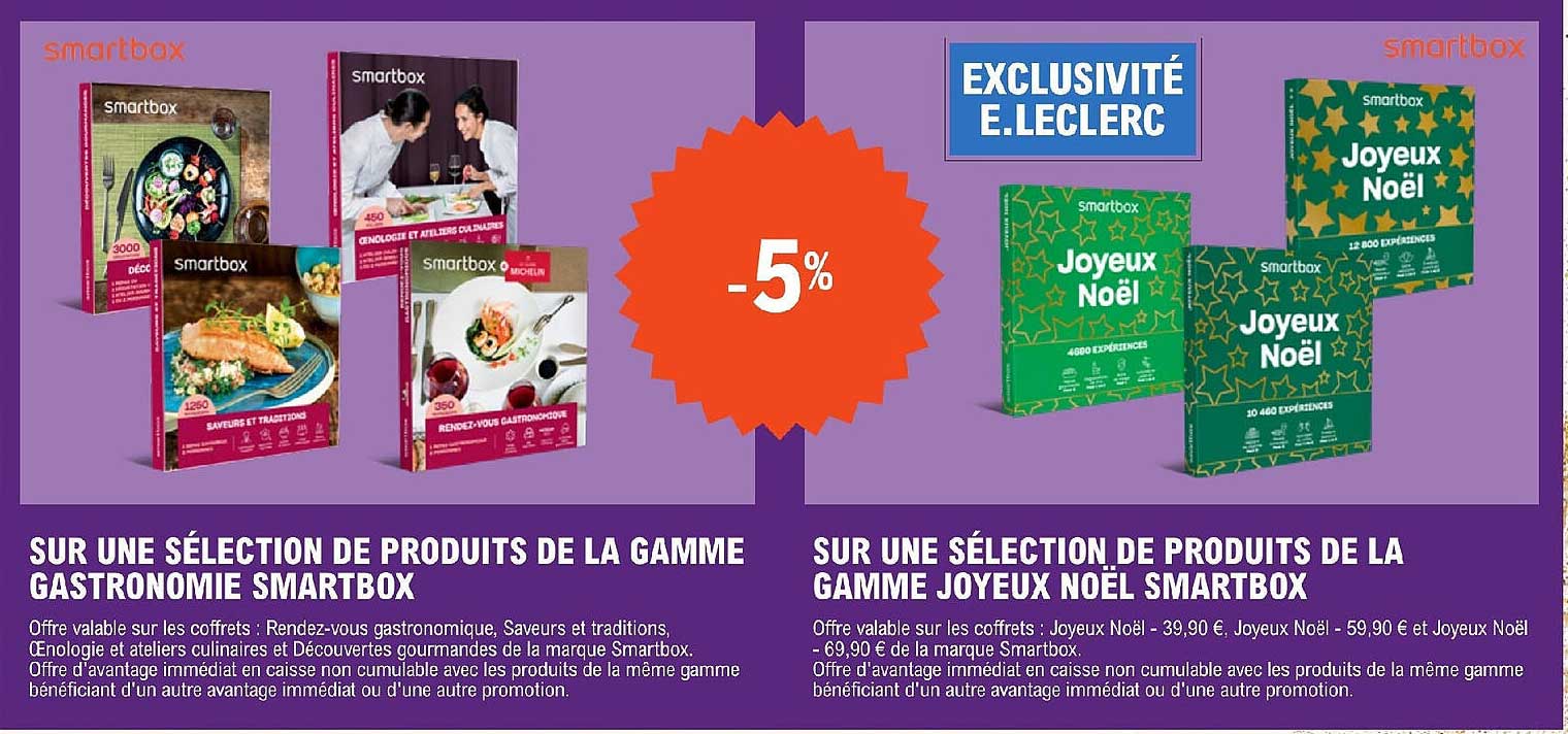 La Gamme Gastronomie Smartbox, La Gamme Joyeux Noël Smartbox