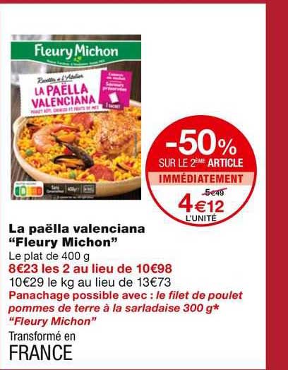 la paella valenciana "fleury michon"