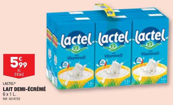 lait demi-écrémé lactel