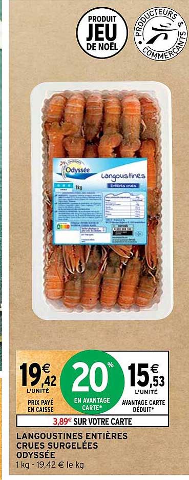 Langoustines Entieres Cruis Surgelees Odyssee