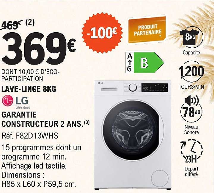 lave-linge 8 kg lg
