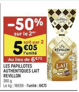 les papillotes authentiques lait révillon