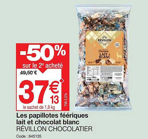 les papillotes féériques lait et chocolat blanc révillon chocolatier