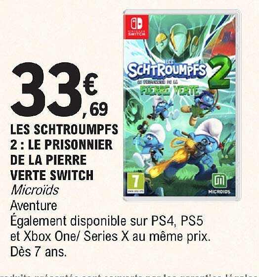 les schtroumpfs 2 : le prisonnier de la pierre verte switch