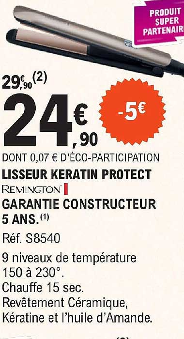 lisseur keratin protect remington