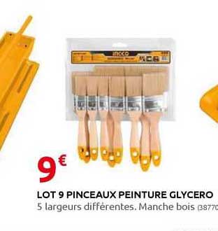 lot 9 pinceaux peinture glycero