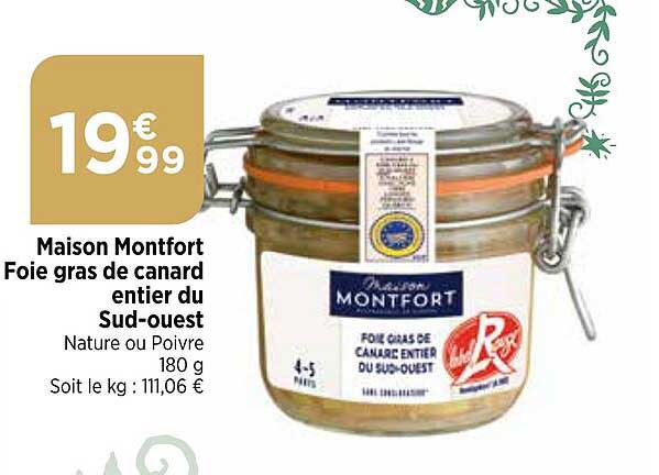 maison montfort foie gras de canard entier du sud-ouest