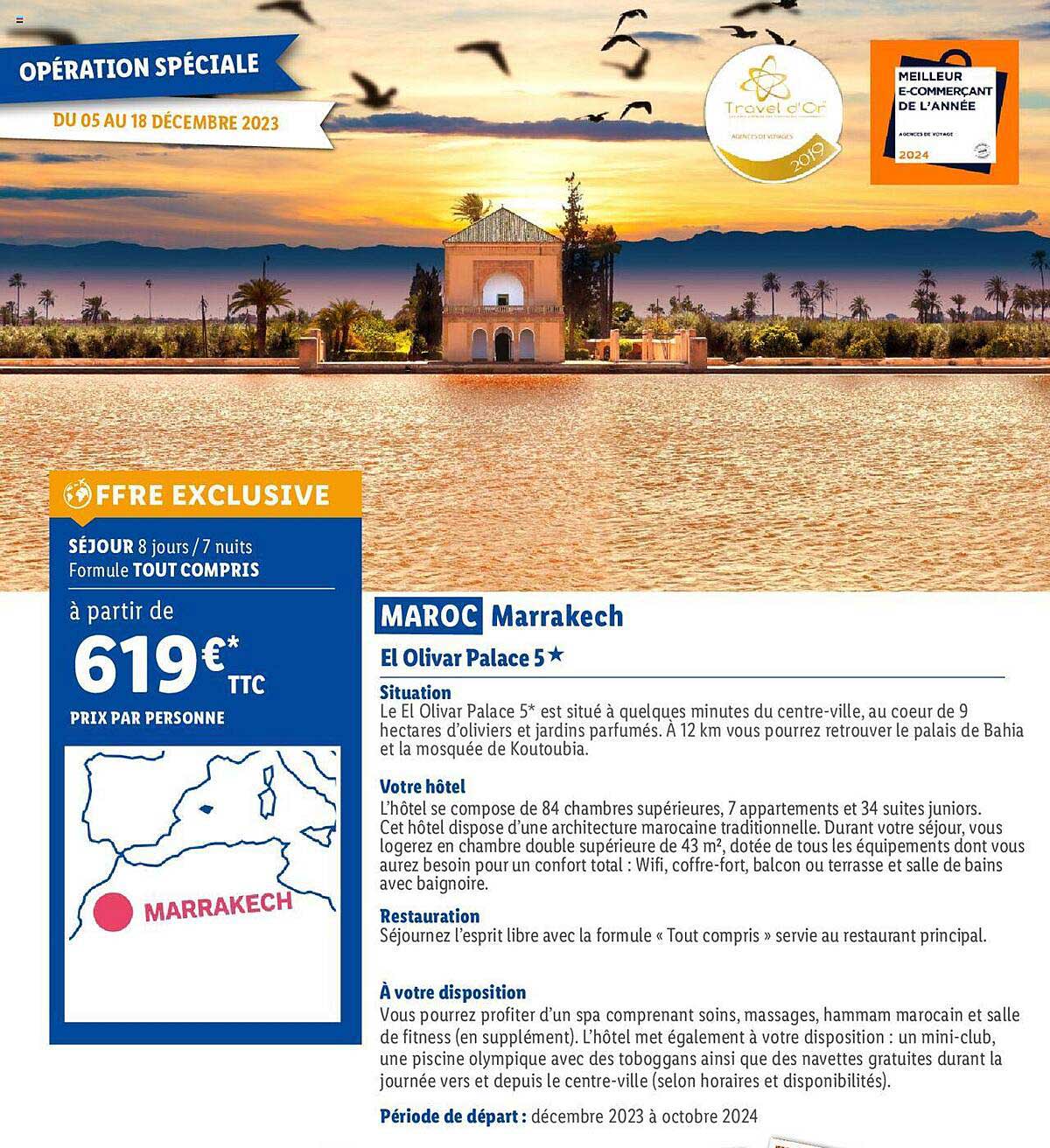 maroc marrakech : el olivar palace 5*