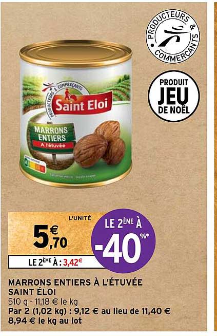 marrons entiers a l'etuvee saint eloi