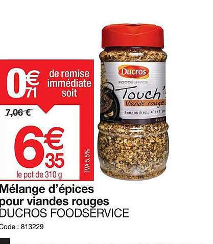 melange d'epices pour viandes rouges ducros foodservice