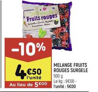 Mélange Fruits Rouges Surgelé