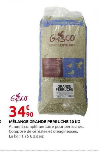 mélange grande perruche 20 kg