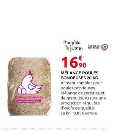 mélange poules pondeuses 20 kg ma p'tite ferme
