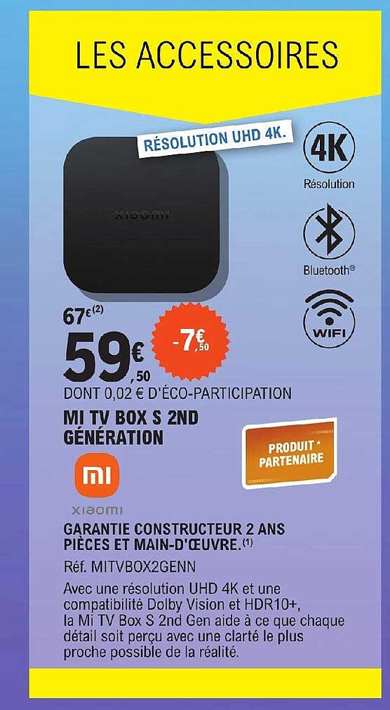 mi tv box s 2nd génération xiaomi