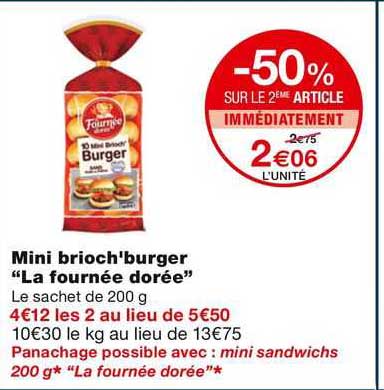 mini brioch'burger "la fournee doree"