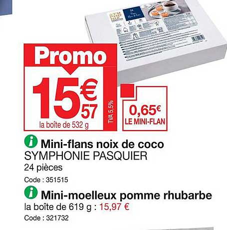 Mini-flans Noix De Coco Symphonie Pasquier