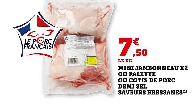 Mini Jambonneaux X2 Ou Palette Ou Cotis De Porc Demi Sel Saveurs Bressanes