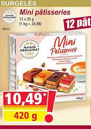 mini pâtisseries maison prolainat