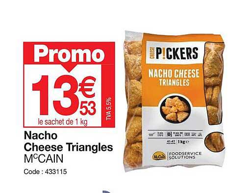 nacho cheese triangles mc cain