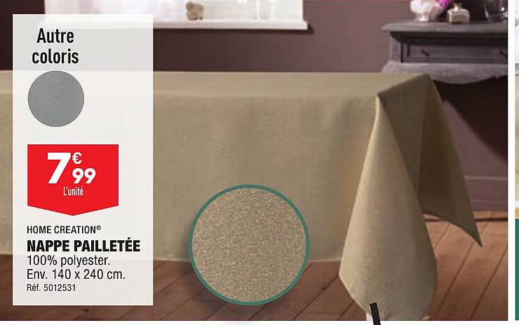 nappe pailletée home creation