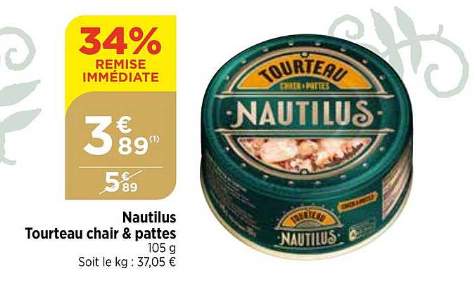nautilus tourteau chair & pattes