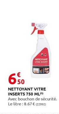 nettoyant vitre inserts 750 ml