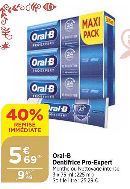 oral-b dentifrice pro-expert