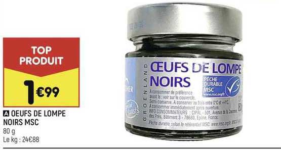 œufs de lompe noirs msc