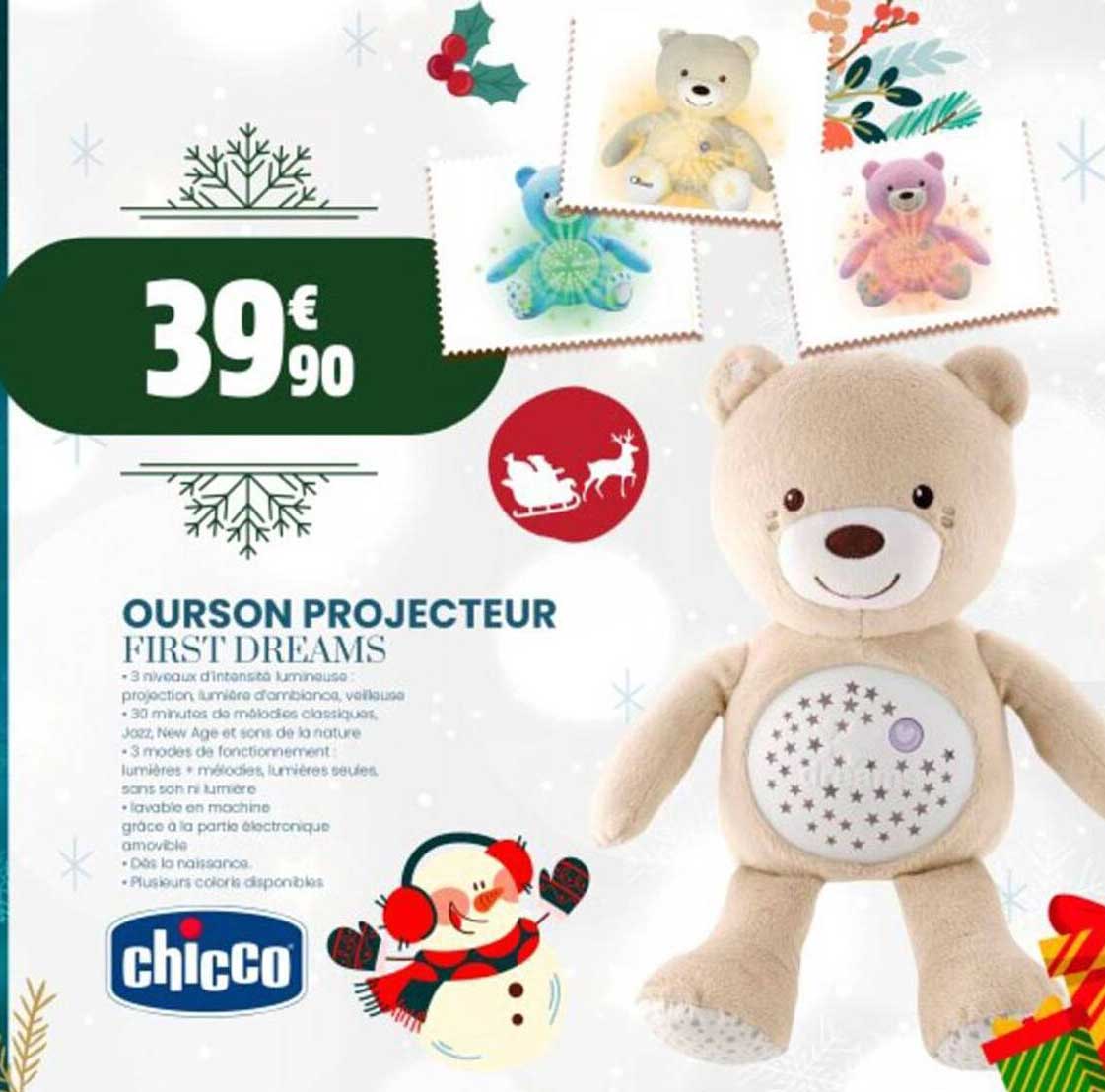 ourson projecteur first dreams chicco
