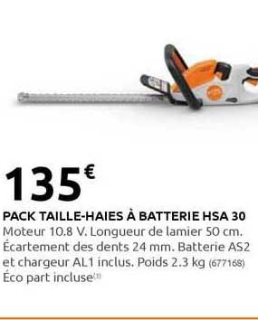 pack taille-haies à batterie hsa 30
