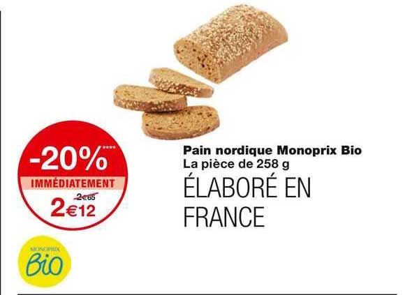 pain nordique monoprix bio