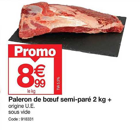 paleron de bœuf semi-paré 2 kg+