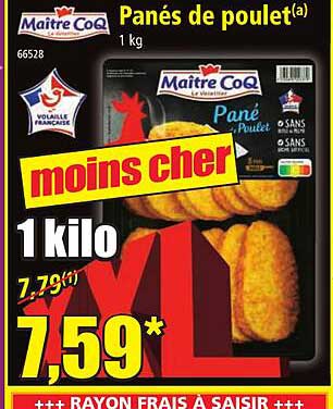 panés de poulet maître coq