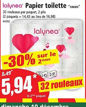 Papier Toilette "cœurs" Lalynea
