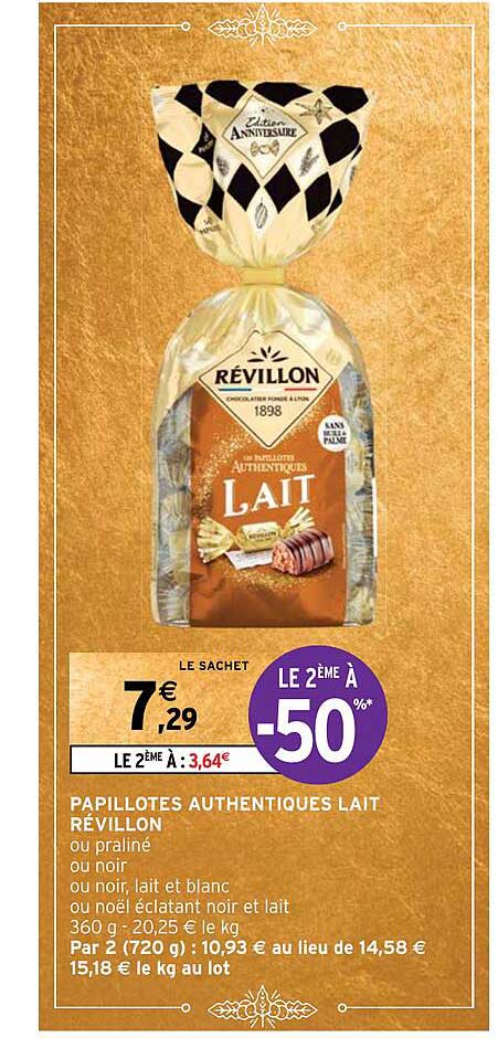 papillotes authentiques lait révillon