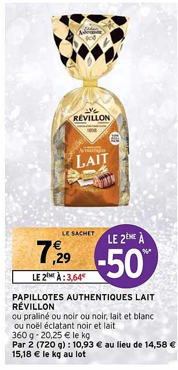 papillotes authentiques lait revillon