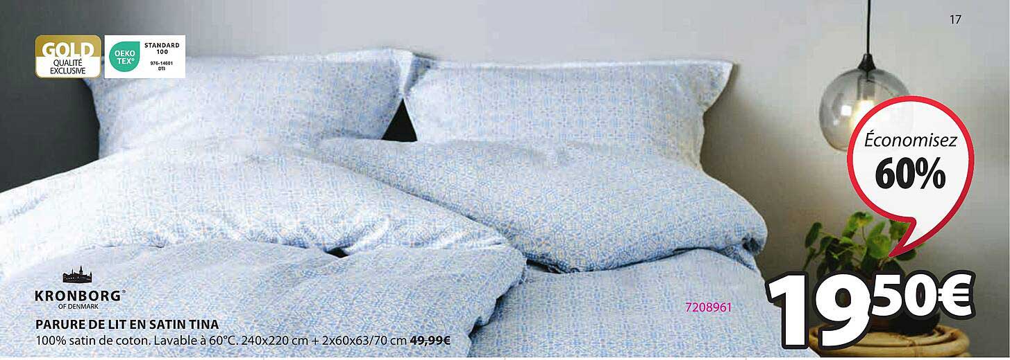 parure de lit en satin tina kronborg