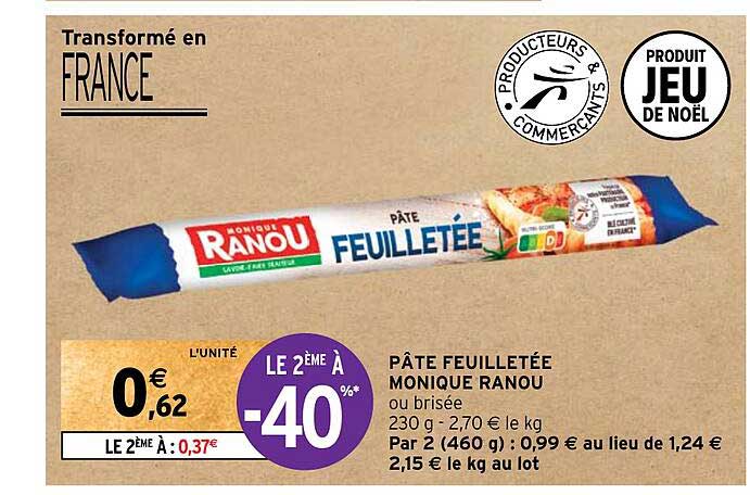 pâte feuilletée monique ranou