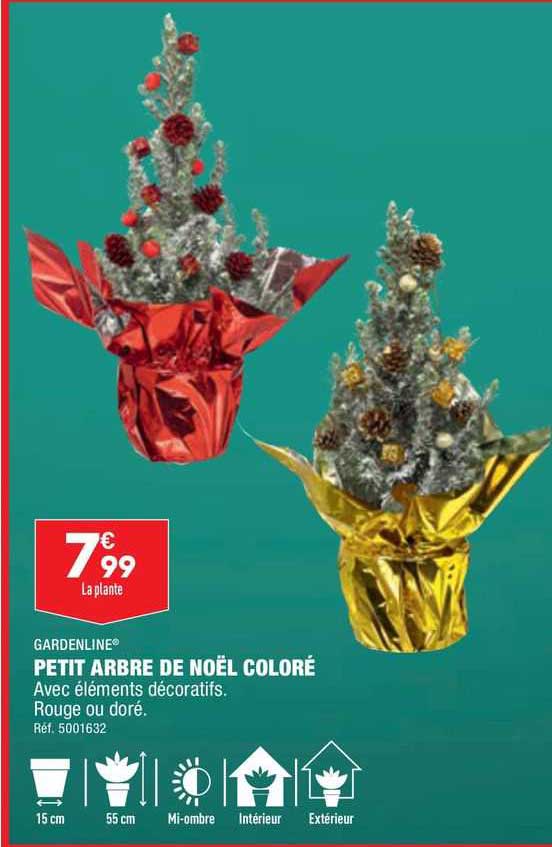 petit arbre de noël coloré gardenline