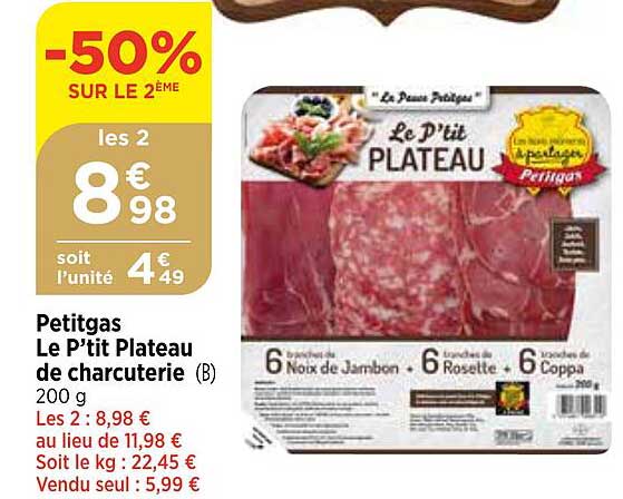 Petitgas Le P'tit Plateau De Charcuterie