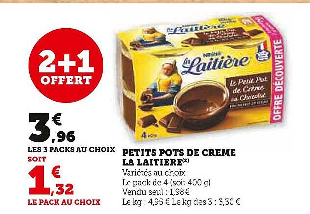 petits pots de crème la laitière nestlé