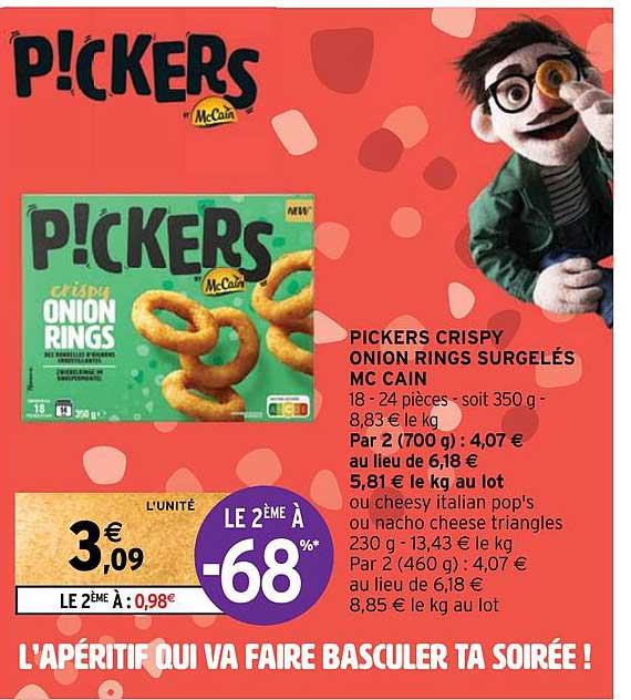 pickers crispy onion rings surgeles mc cain