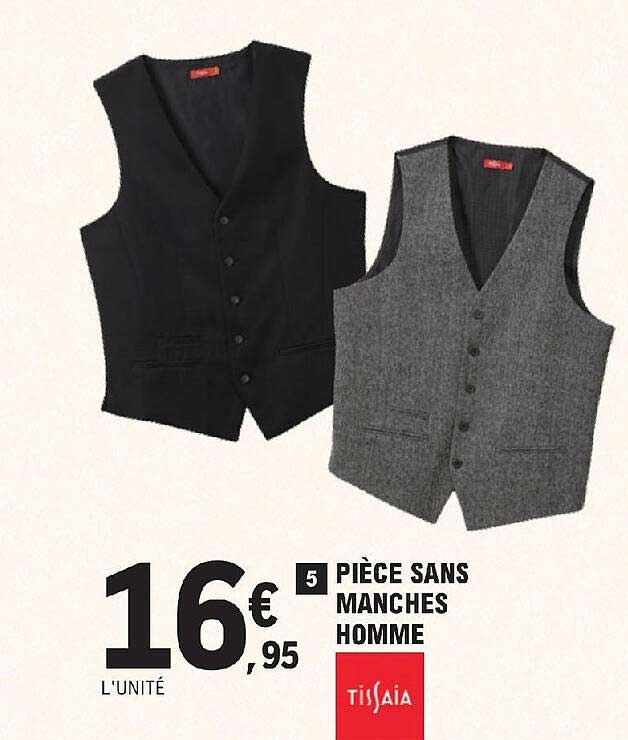 pièce sans manches homme tissaia
