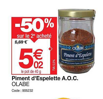 piment d'espelette a.o.c. olabe