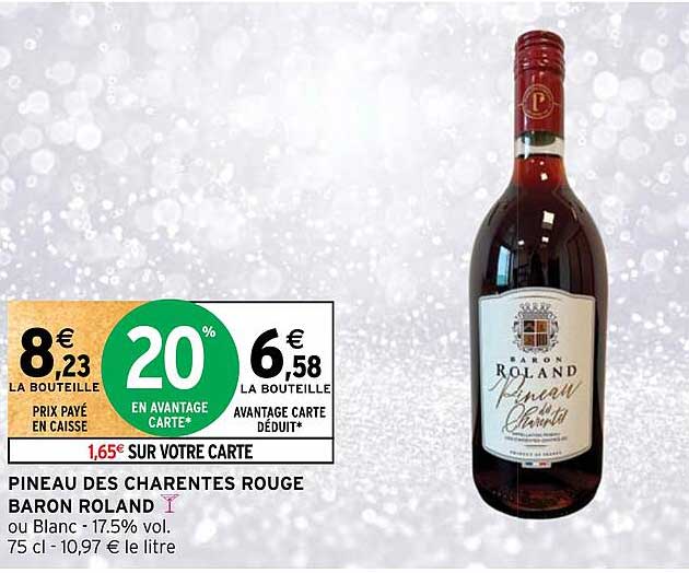 pineau des charentes rouge baron roland
