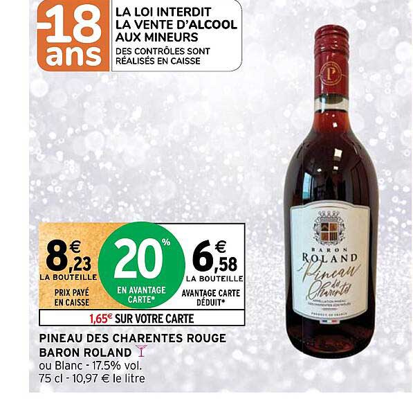 pineau des charentes rouge baron roland