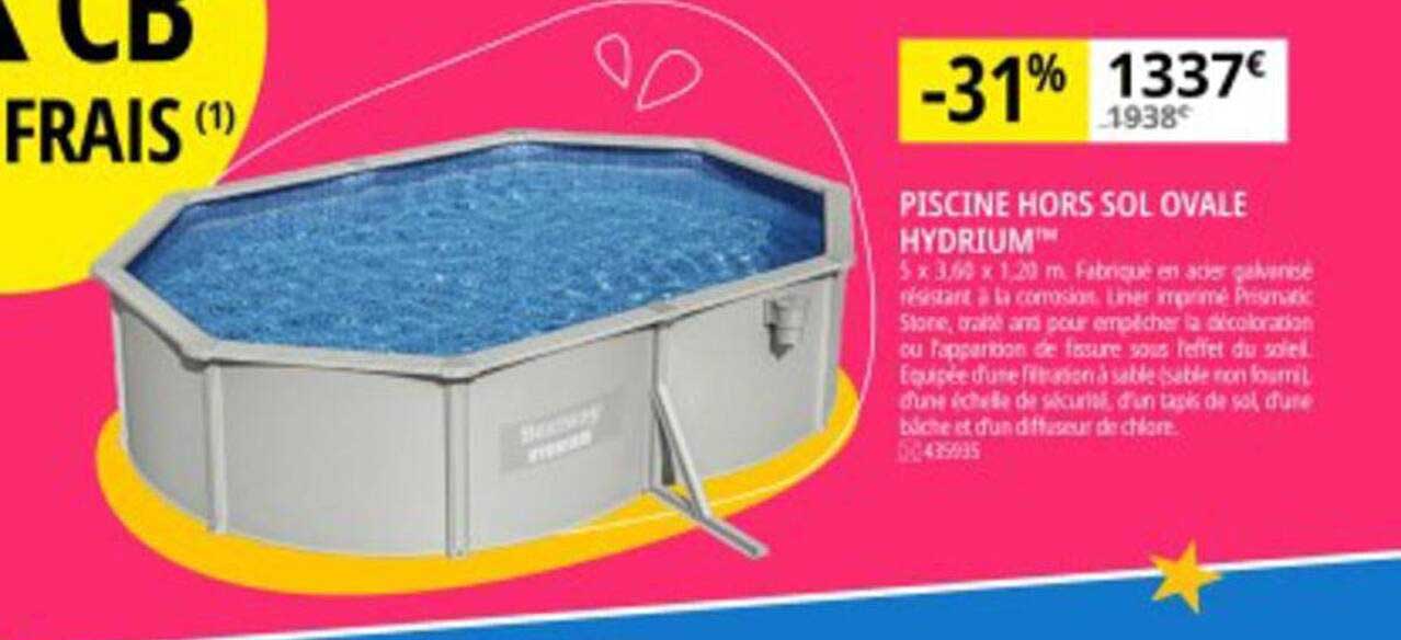 piscine hors sol ovale hydrium