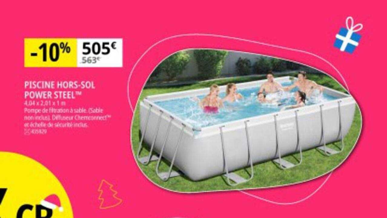 piscine hors-sol power steel 4.04 x 2.01 x 1 m