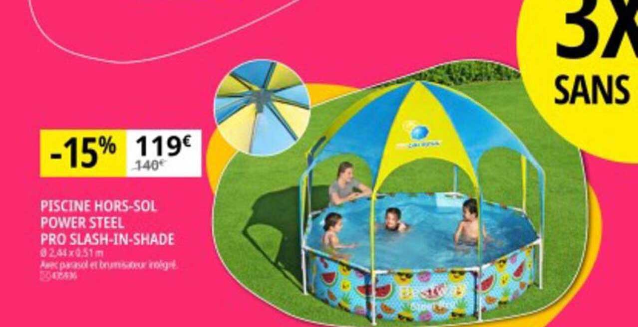 piscine hors-sol power steel pro salsh-in-shade